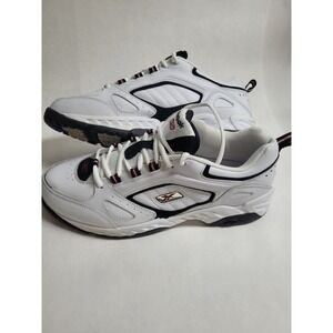 Reebok Shoes Men's Size 11.5 Wide 2E White Red Athletic Trainer Sneaker Walking